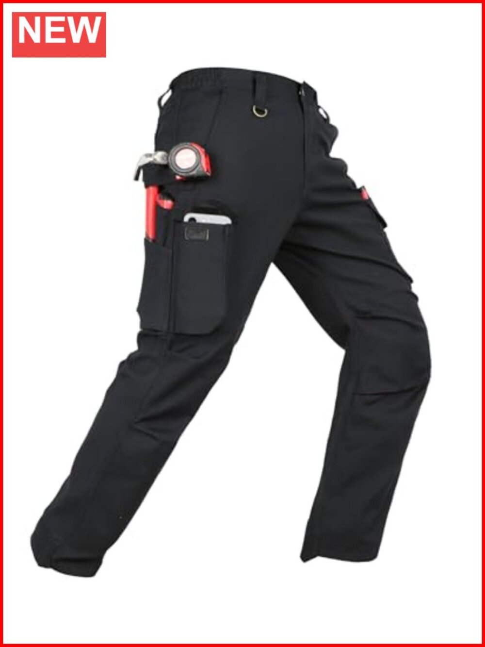 FR Stretch Canvas Carpenter Work Pants 9 Pockets Utility Men